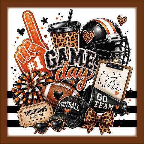 Game Day - Football - Scrapbook Page Title Die Cut