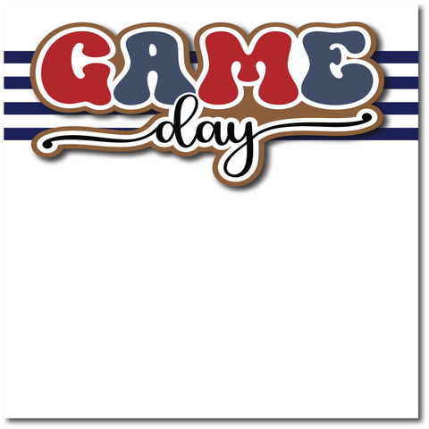 Game Day - Printed Premade Scrapbook Page 12x12 Layout
