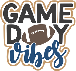 Game Day Vibes - Football - Scrapbook Page Title Sticker