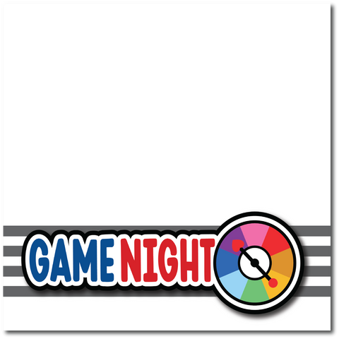 Game Night - Printed Premade Scrapbook Page 12x12 Layout