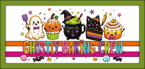 Ghostly Baking Crew - Scrapbook Page Title Die Cut