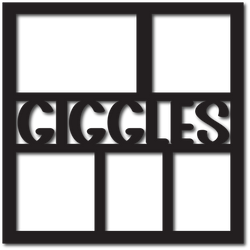 Giggles - 5 Frames - Scrapbook Overlay - Digital Cut File - SVG - INSTANT DOWNLOAD