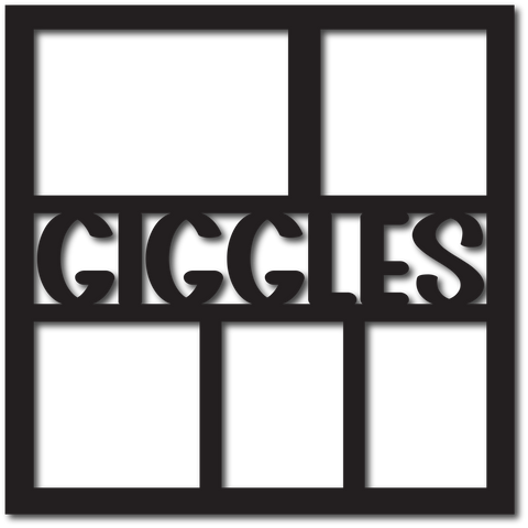 Giggles - 5 Frames - Scrapbook Overlay - Digital Cut File - SVG - INSTANT DOWNLOAD