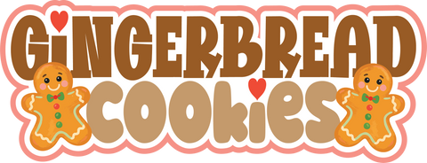 Gingerbread Cookies - Scrapbook Page Title Sticker