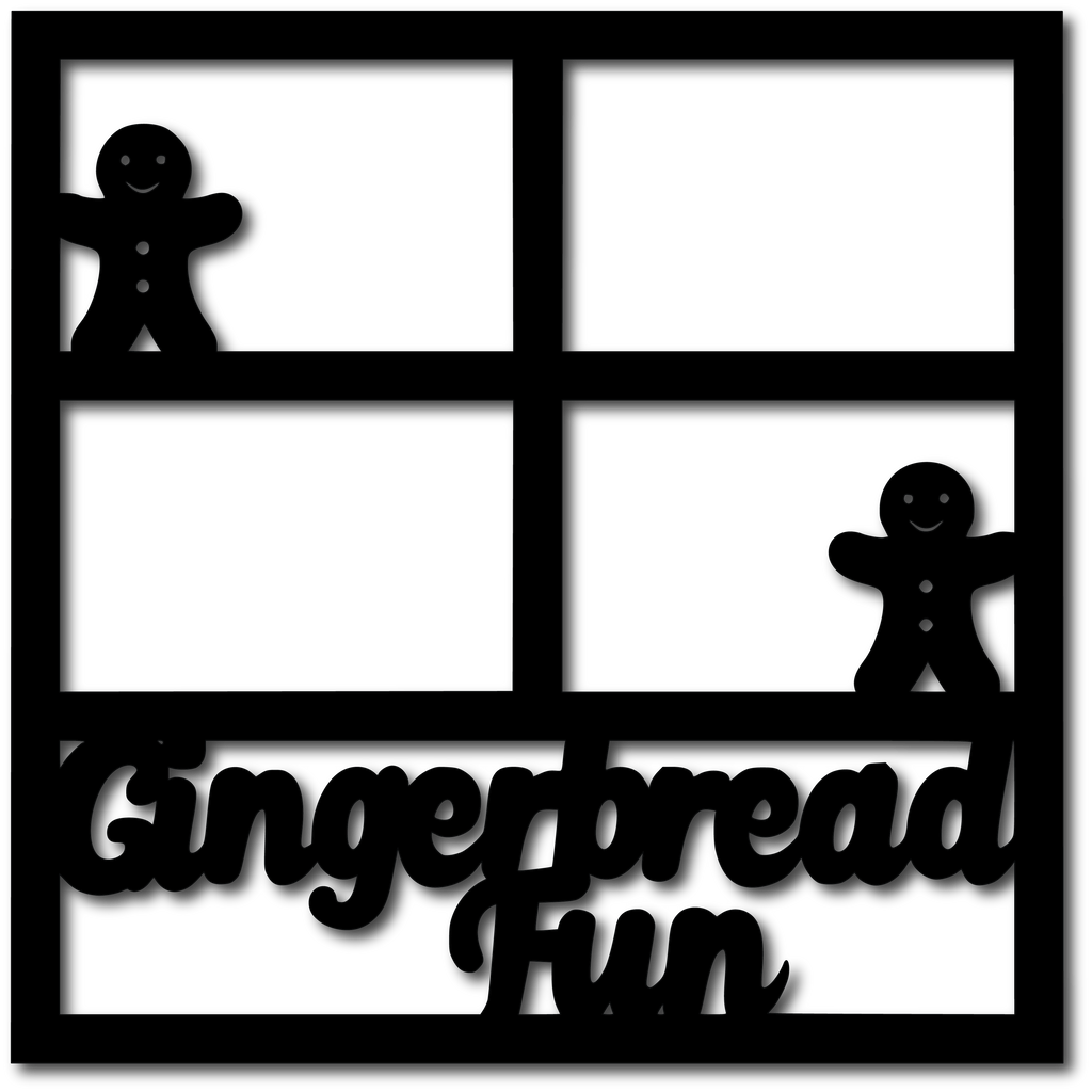Gingerbread Fun - Scrapbook Overlay - Digital Cut File - SVG - INSTANT ...