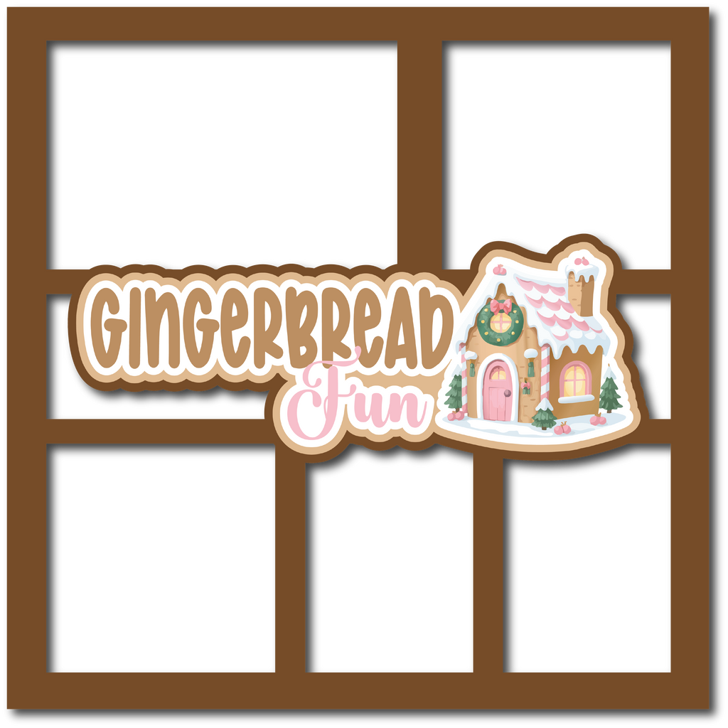 Gingerbread Fun - 5 Frames - Scrapbook Page Layered Overlay Kit ...
