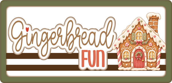 Gingerbread Fun - Scrapbook Page Title Die Cut