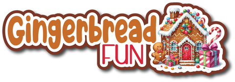 Gingerbread Fun - Scrapbook Page Title Sticker