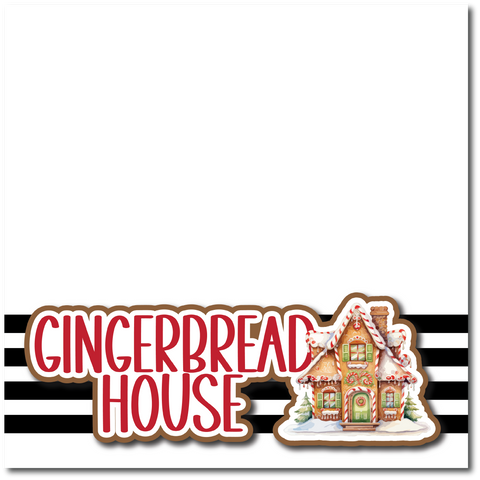 Gingerbread House - Printed Premade Scrapbook Page 12x12 Layout