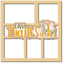 Give Thanks - 5 Frames - Scrapbook Page Layered Overlay Kit