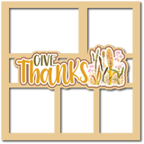 Give Thanks - 5 Frames - Scrapbook Page Layered Overlay Kit