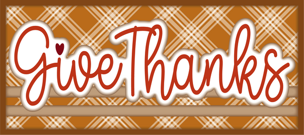 Give Thanks - Scrapbook Page Title Sticker