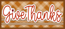 Give Thanks - Scrapbook Page Title Die Cut