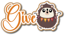 Give Thanks - Scrapbook Page Title Sticker