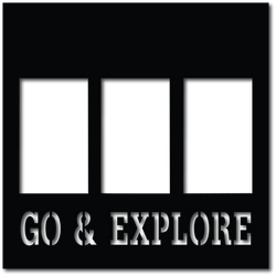 Go & Explore - 3 Frames - Scrapbook Overlay - Digital Cut File - SVG - INSTANT DOWNLOAD