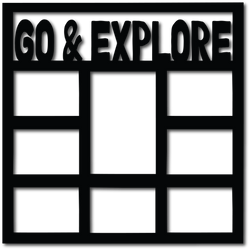 Go & Explore - 8 Frames - Scrapbook Overlay - Digital Cut File - SVG - INSTANT DOWNLOAD