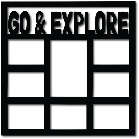 Go & Explore - 8 Frames - Scrapbook Overlay - Digital Cut File - SVG - INSTANT DOWNLOAD