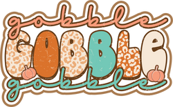 Gobble Gobble Gobble - Scrapbook Page Title Sticker