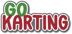 Go Karting - Scrapbook Page Title Sticker
