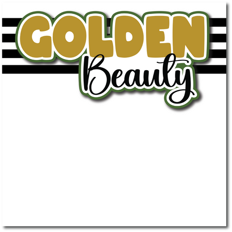 Golden Beauty - Printed Premade Scrapbook Page 12x12 Layout