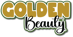 Golden Beauty - Scrapbook Page Title Sticker