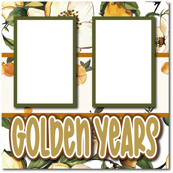 Golden Years - Printed Premade Scrapbook Page 12x12 Layout