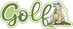 Golf - Scrapbook Page Title Die Cut
