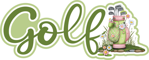 Golf - Scrapbook Page Title Die Cut
