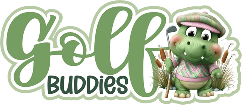 Golf Buddies - Scrapbook Page Title Die Cut