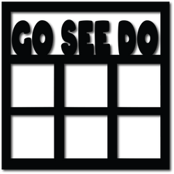Go See Do - 6 Square Frames - Scrapbook Overlay - Digital Cut File - SVG - INSTANT DOWNLOAD