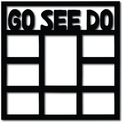 Go See Do - 8 Frames - Scrapbook Overlay - Digital Cut File - SVG - INSTANT DOWNLOAD