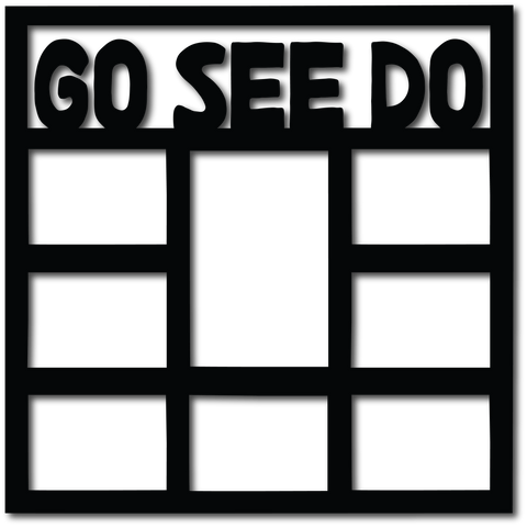 Go See Do - 8 Frames - Scrapbook Overlay - Digital Cut File - SVG - INSTANT DOWNLOAD