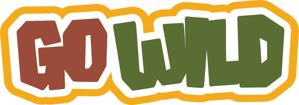 Go Wild - Scrapbook Page Title Die Cut