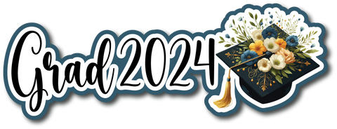 Grad 2024 - Scrapbook Page Title Die Cut