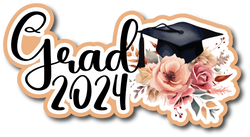Grad 2024 - Scrapbook Page Title Sticker