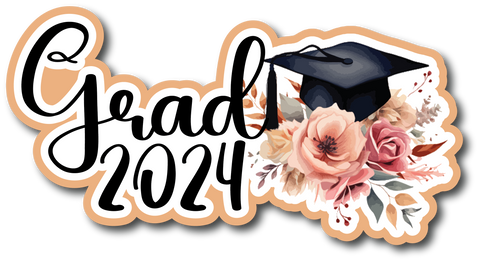 Grad 2024 - Scrapbook Page Title Die Cut