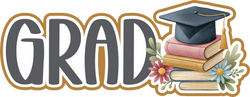 Grad - Scrapbook Page Title Die Cut