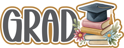 Grad - Scrapbook Page Title Sticker