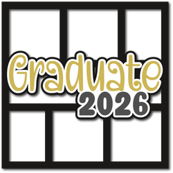 Graduate 2026 - Layered Overlay - Digital Cut File - SVG - INSTANT DOWNLOAD