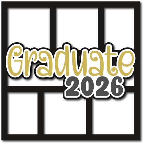 Graduate 2026 - Layered Overlay - Digital Cut File - SVG - INSTANT DOWNLOAD