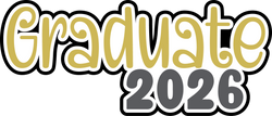 Graduate 2026 - Scrapbook Page Title Die Cut