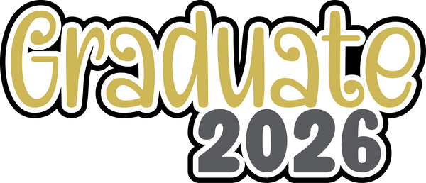 Graduate 2026 - Scrapbook Page Title Die Cut