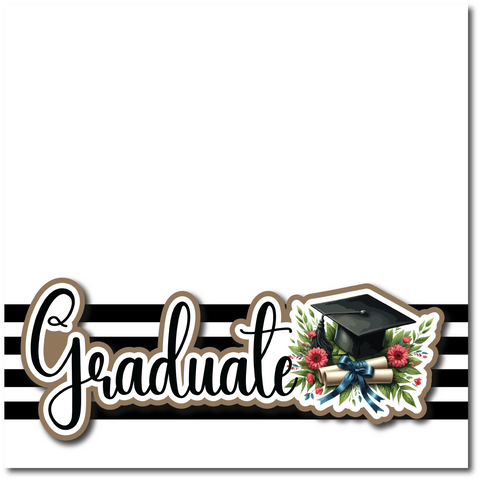 Graduate - Printed Premade Scrapbook Page 12x12 Layout