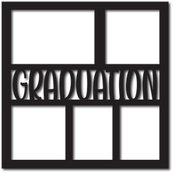 Graduation - 5 Frames - Scrapbook Overlay - Digital Cut File - SVG - INSTANT DOWNLOAD
