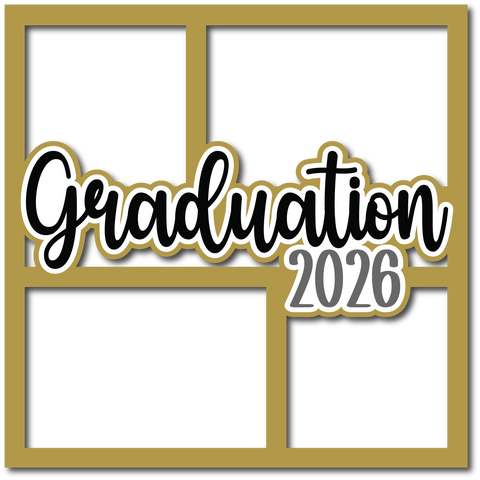 Graduation 2026 - Layered Overlay - Digital Cut File - SVG - INSTANT DOWNLOAD