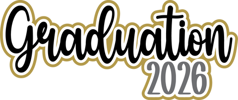 Graduation 2026 - Scrapbook Page Title Die Cut