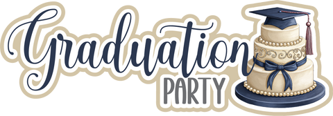 Graduation Party - Scrapbook Page Title Die Cut