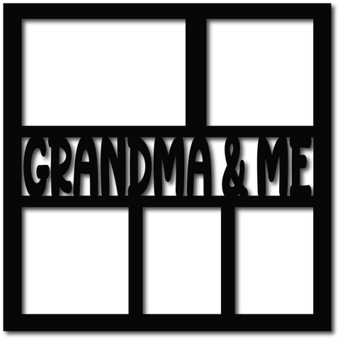 Grandma & Me - 5 Frames - Scrapbook Overlay - Digital Cut File - SVG - INSTANT DOWNLOAD