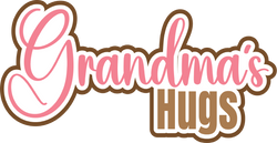 Grandma's  Hugs - Scrapbook Page Title Die Cut