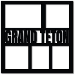 Grand Teton - 5 Frames - Scrapbook Overlay - Digital Cut File - SVG - INSTANT DOWNLOAD